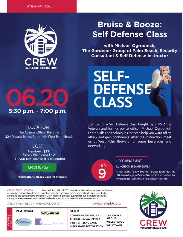 Bruise and Booze Self Defense Class June